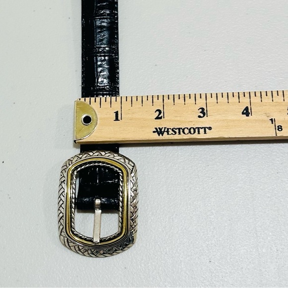 BRIGHTON Marcus Two Tone Reversible Leather Belt Size 30 Brown Black Western - Picture 11 of 12